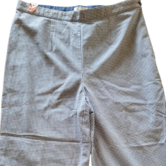 CHRISTOPHER & BANKS MICRO CHECK CROPPED PANTS - Picture 2 of 8